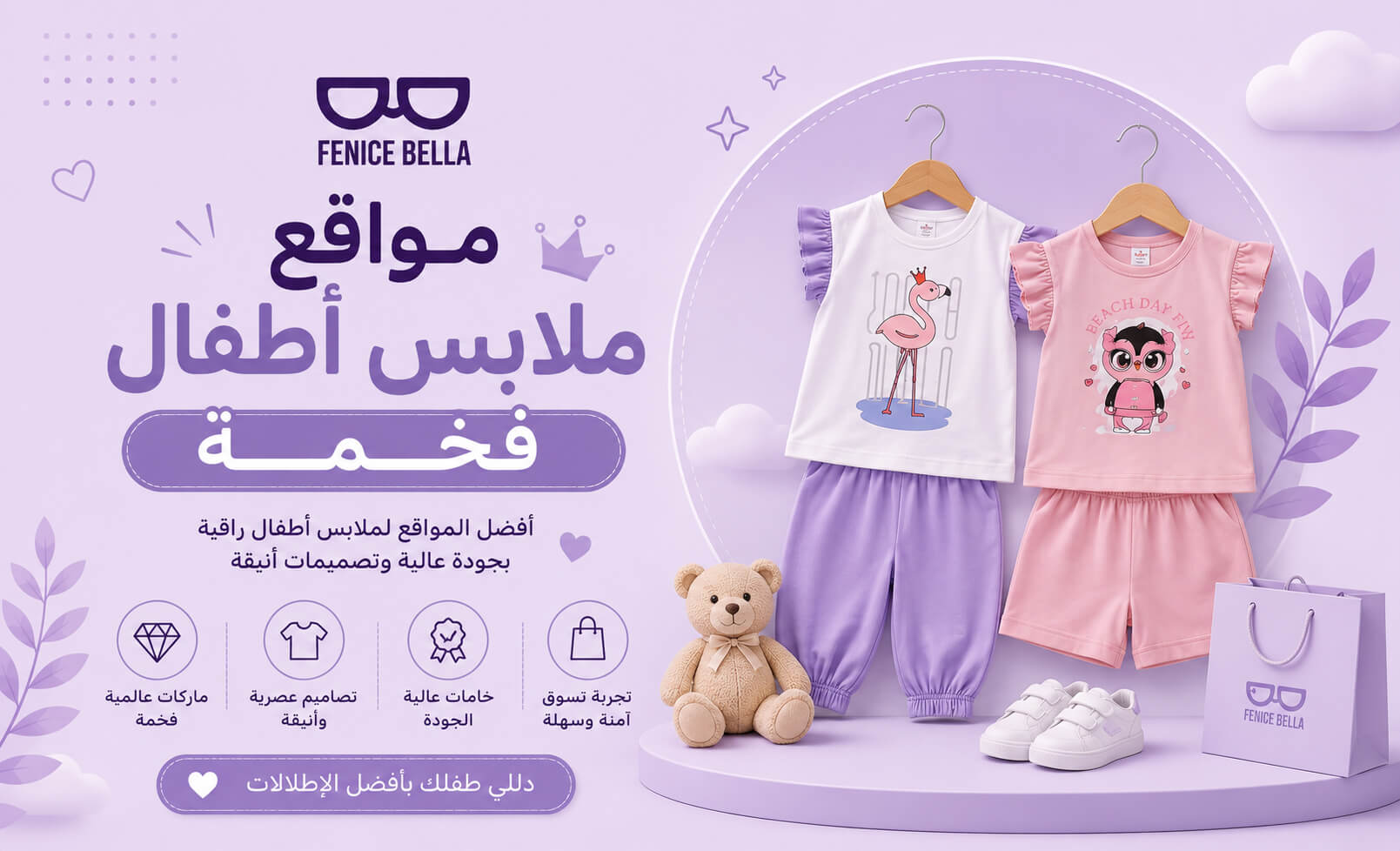 أفضل مواقع ملابس أطفال فخمة 2026 | أناقة وجودة مع فينتشى بيلا