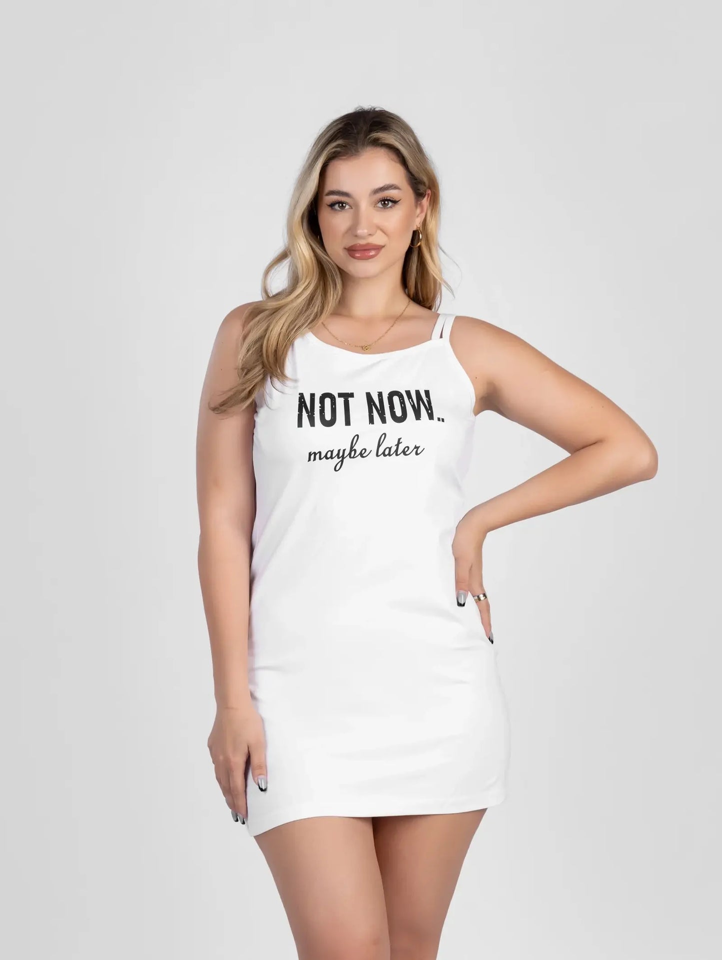 قميص نوم بطبعة NOT NOW