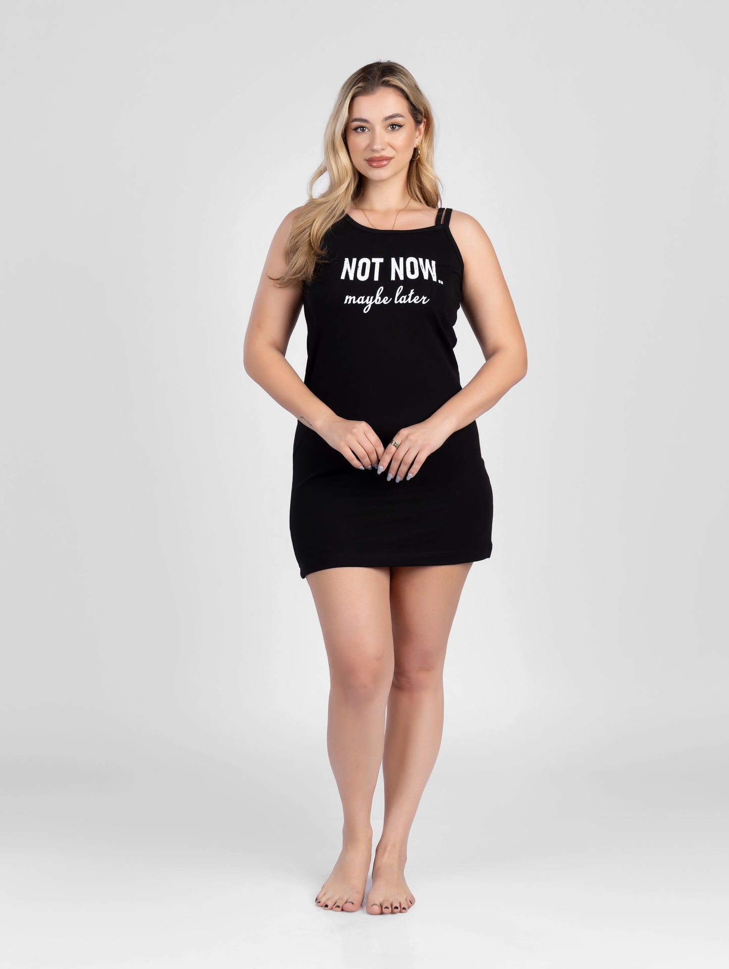 قميص نوم بطبعة NOT NOW