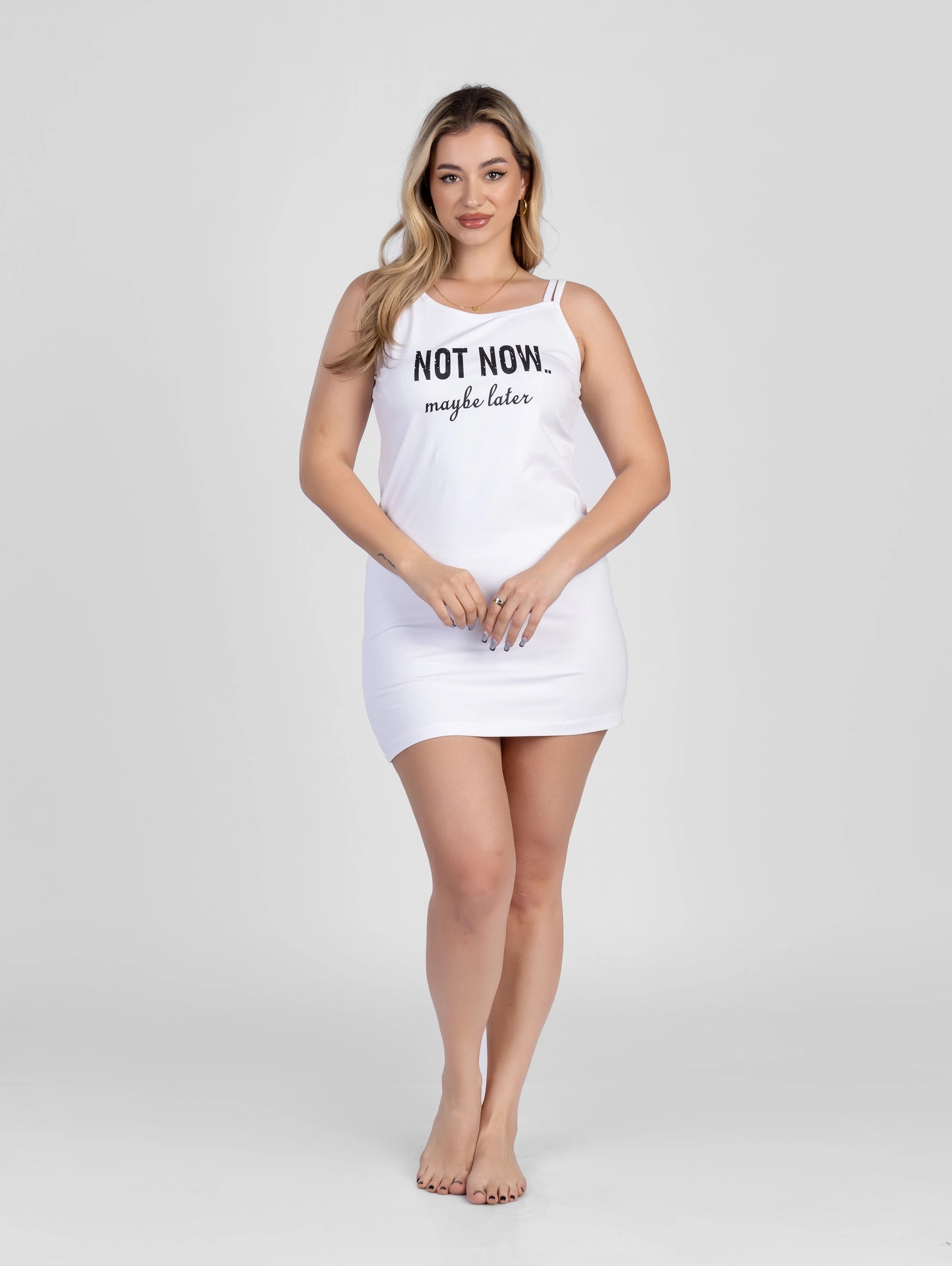 قميص نوم بطبعة NOT NOW